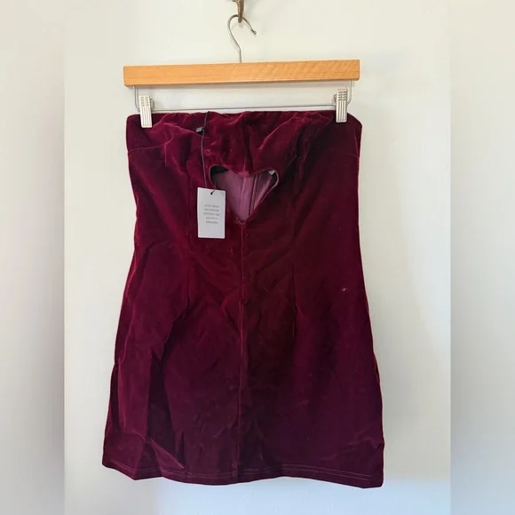 MORE TO COME Gionna Mini Dress in Oxblood - Picture 2 of 4